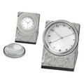 Hammered Clock W/Magnifier
